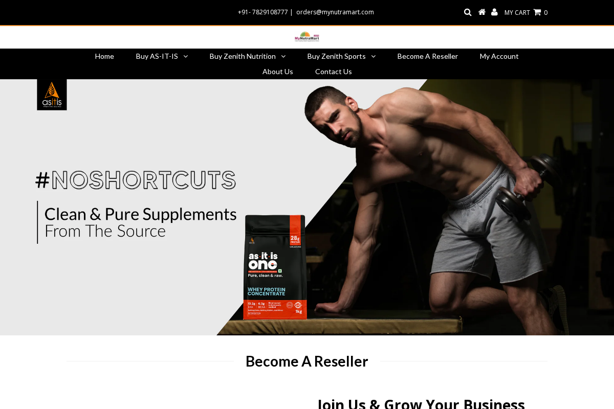 Buy Protein & Amino Acids at Wholesale Rates homepage screenshot