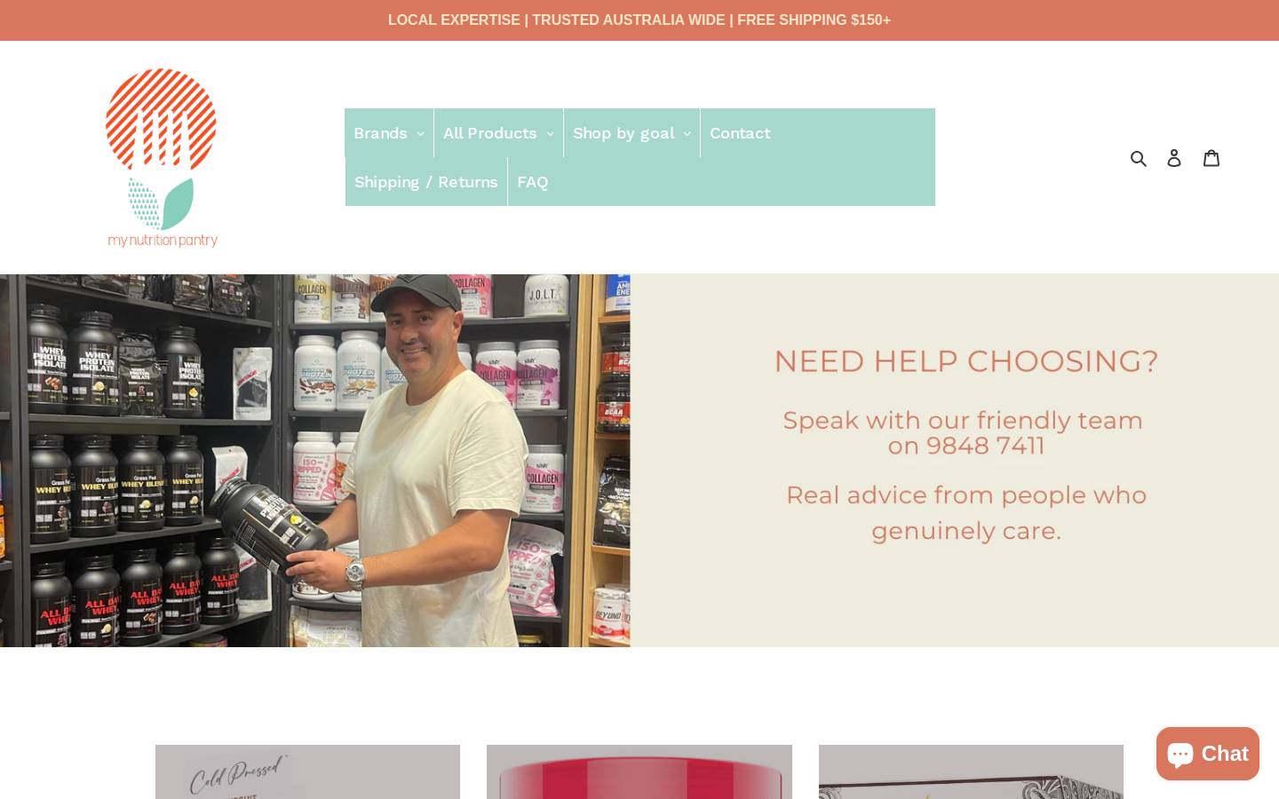 mynutritionpantry.com.au homepage screenshot