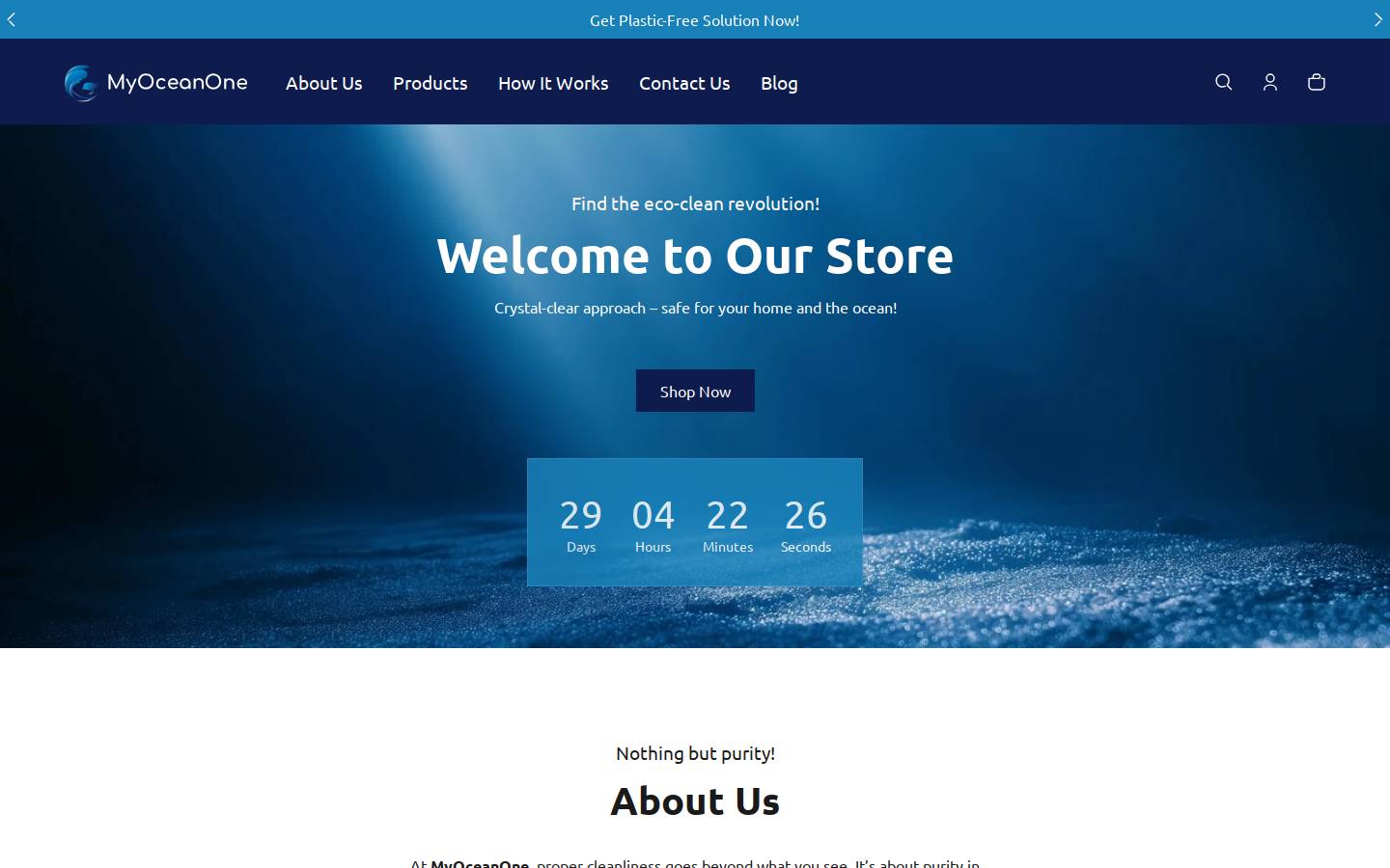 myoceanone.com homepage screenshot