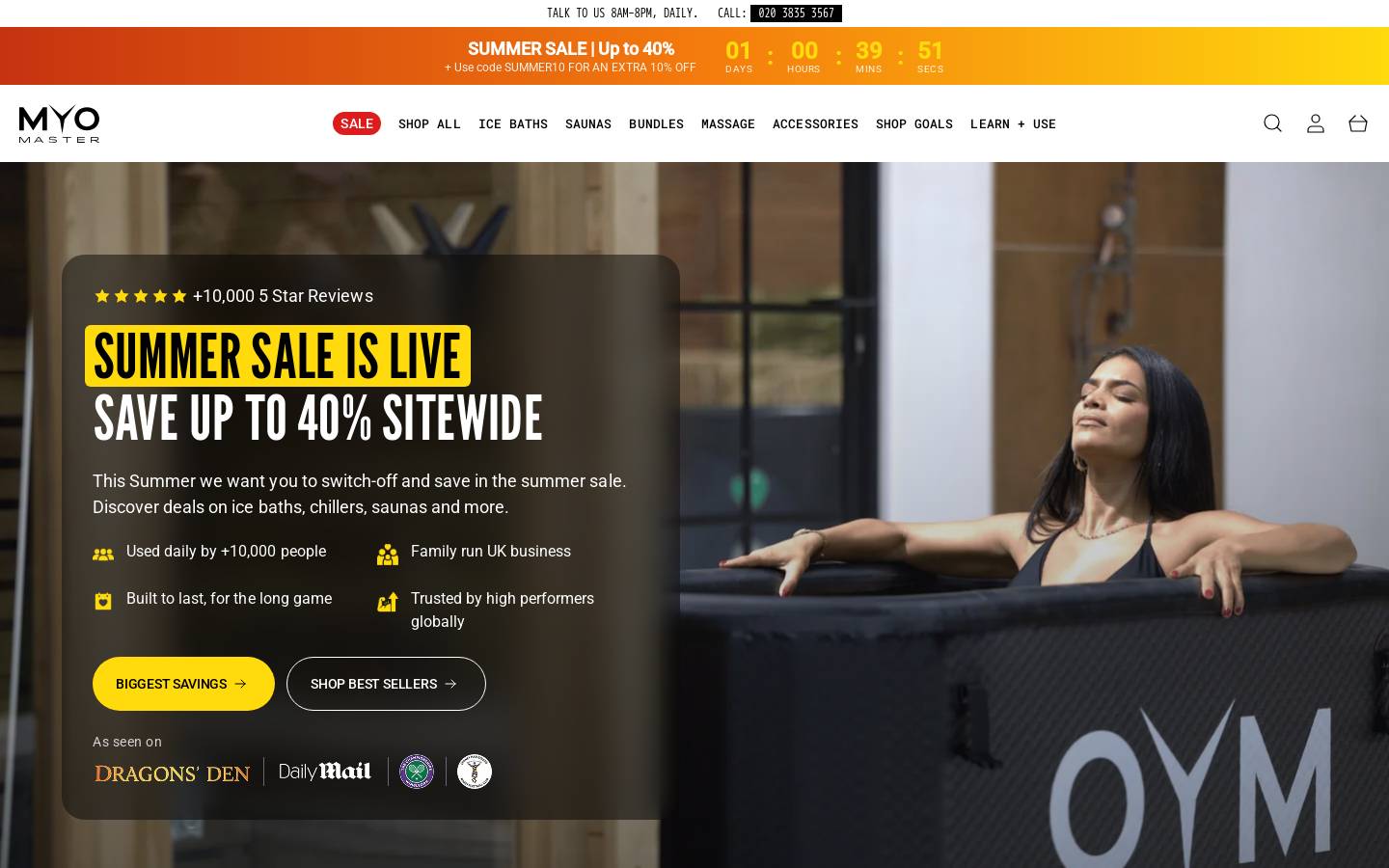 MyoMaster homepage screenshot