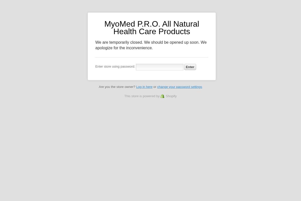 myomedpro.com homepage screenshot