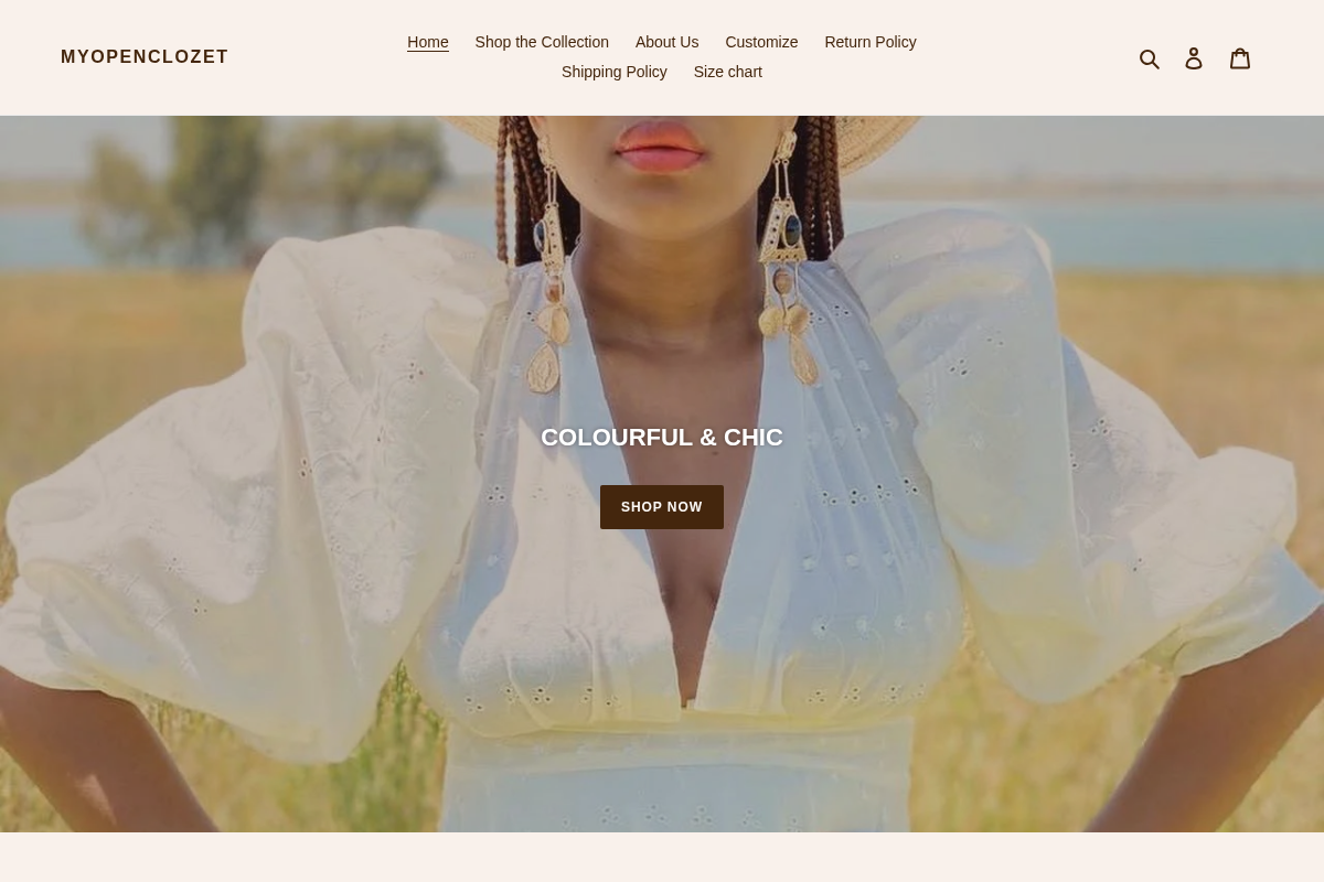 MYOPENCLOZET homepage screenshot