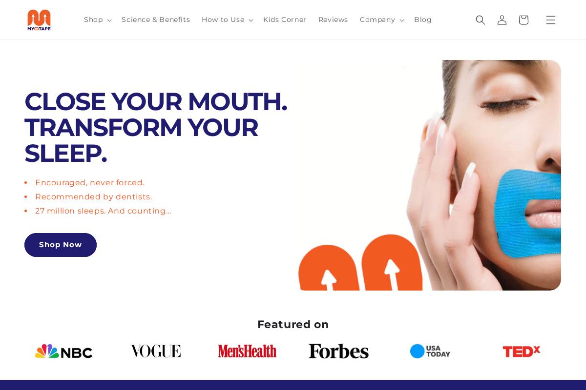 myotape.com homepage screenshot