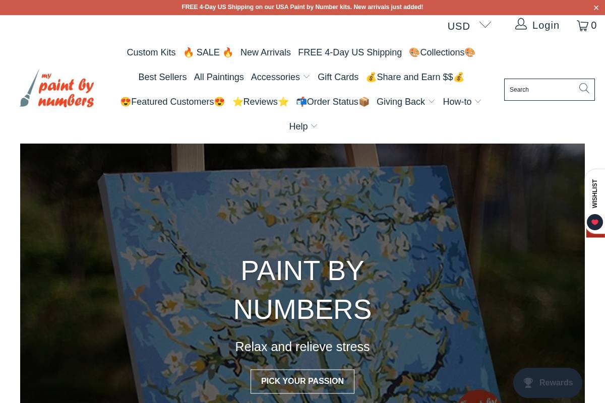 My Paint by Numbers homepage screenshot