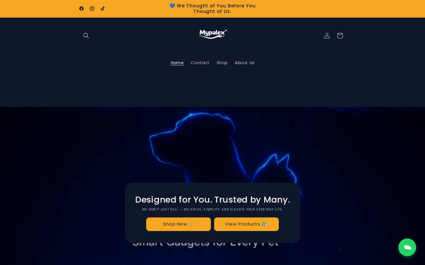 mypalex.com homepage screenshot