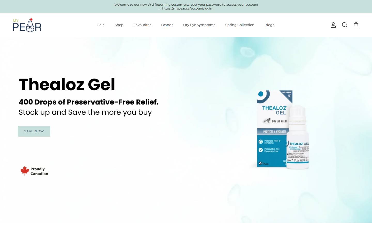 Mypear homepage screenshot