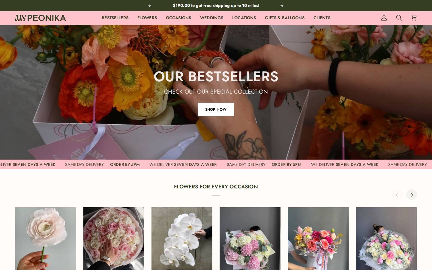 mypeonika.com homepage screenshot