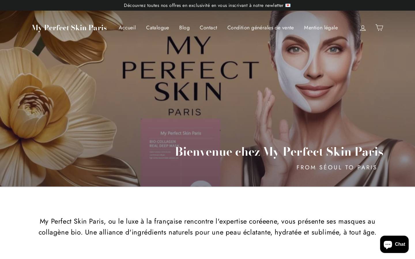 myperfectskinparis.com homepage screenshot