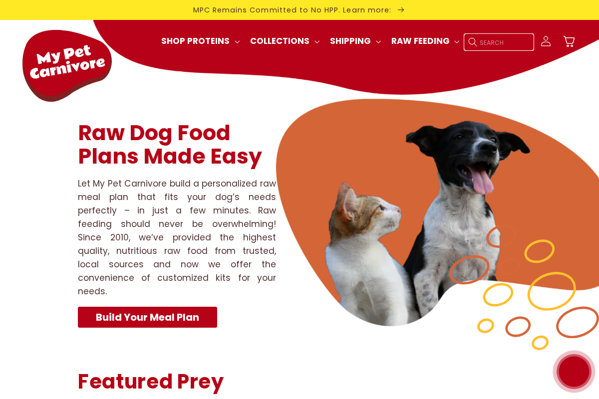 My Pet Carnivore homepage screenshot