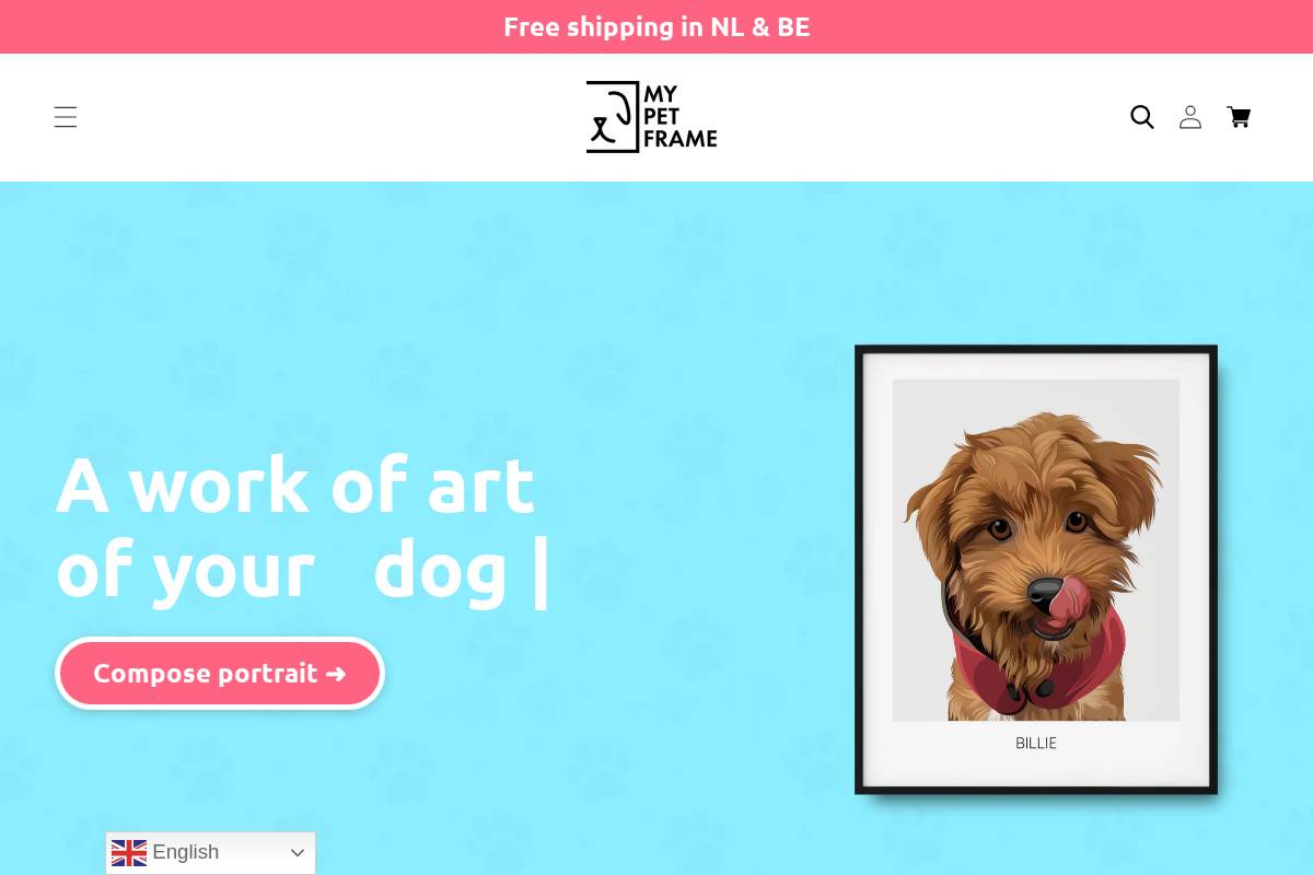 My Pet Frame homepage screenshot