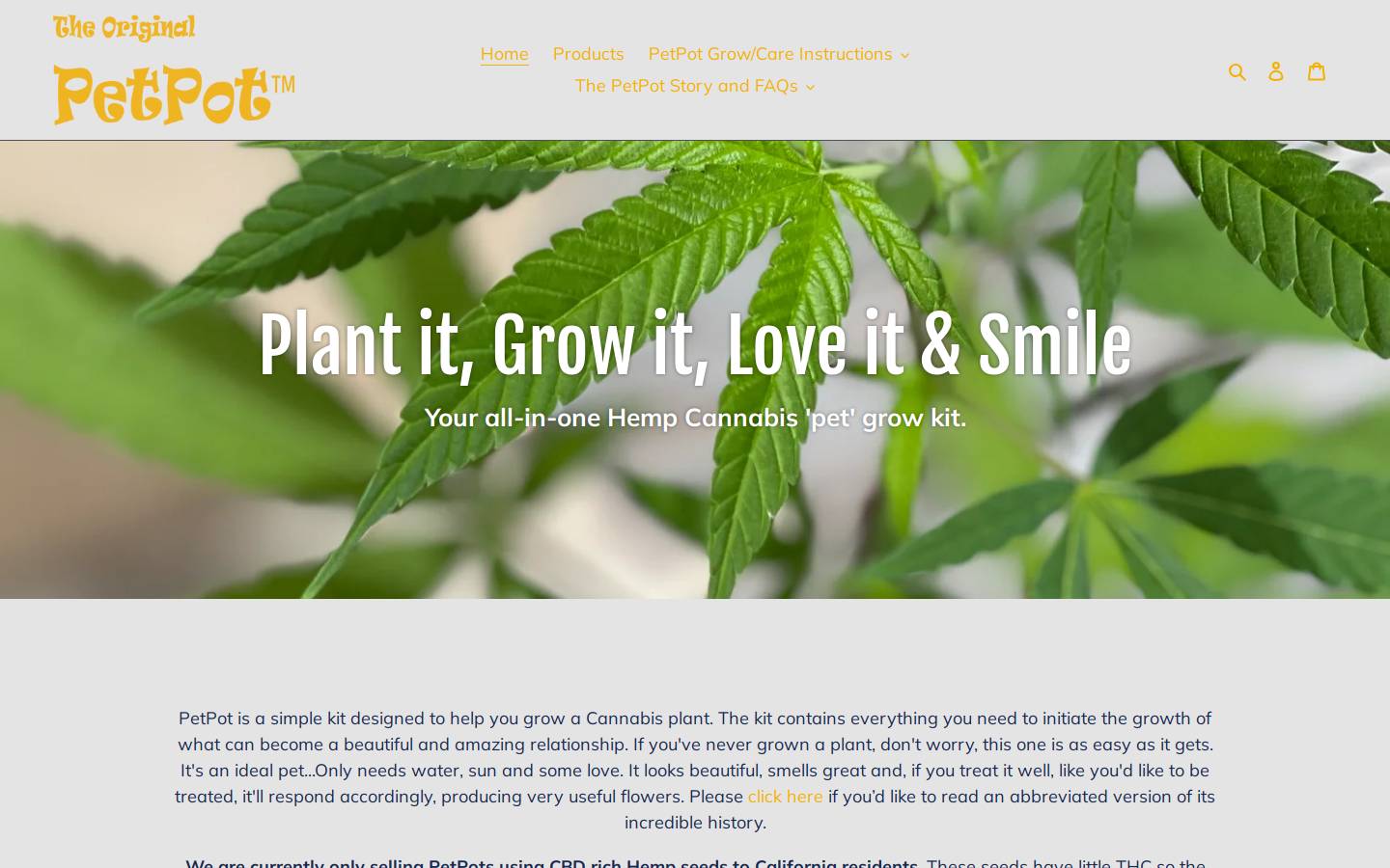 mypetpot.com homepage screenshot