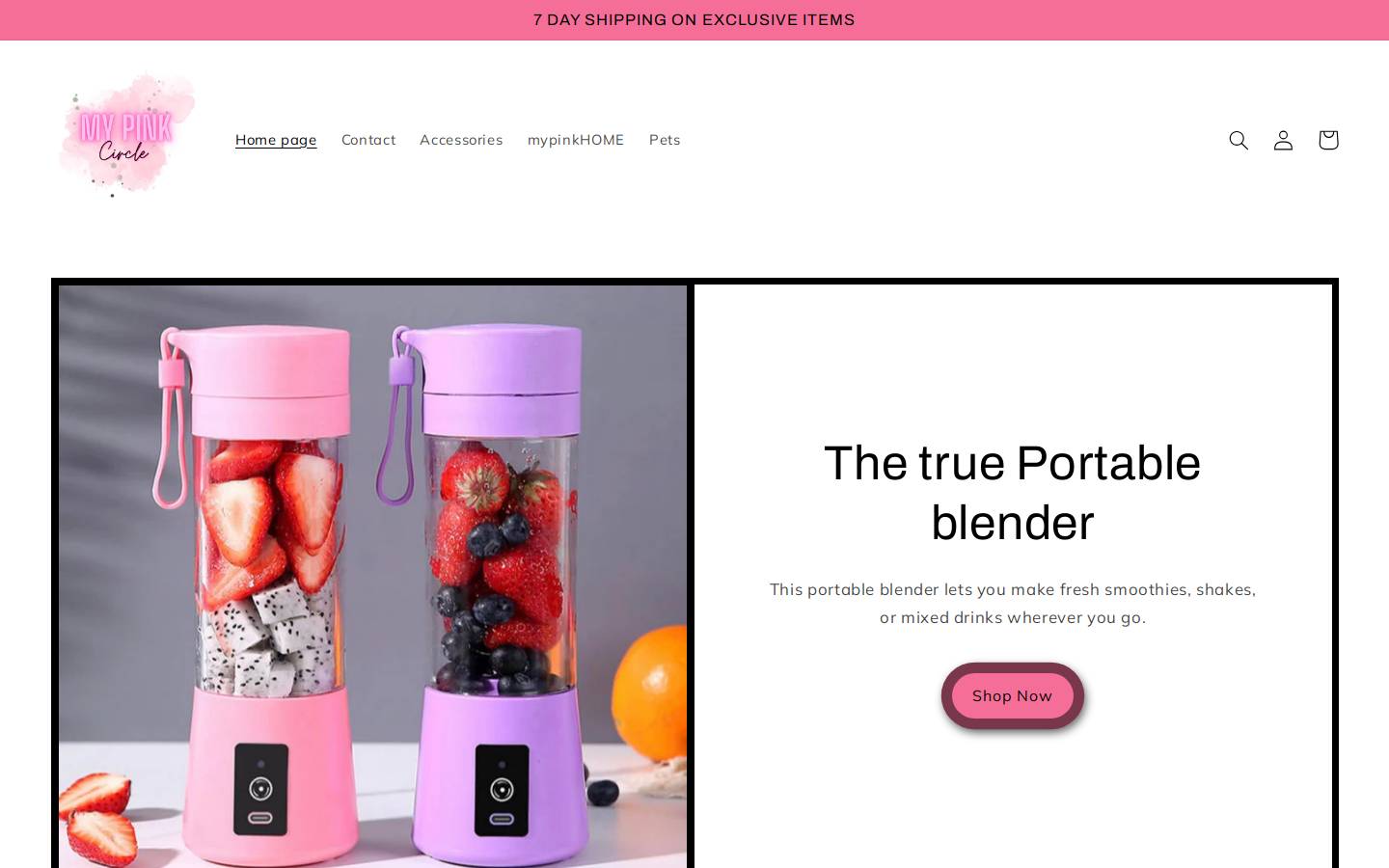 mypinkcircle.com homepage screenshot