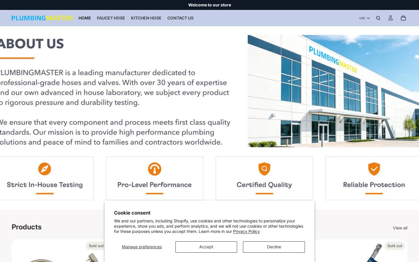 myplumbingmaster.com homepage screenshot
