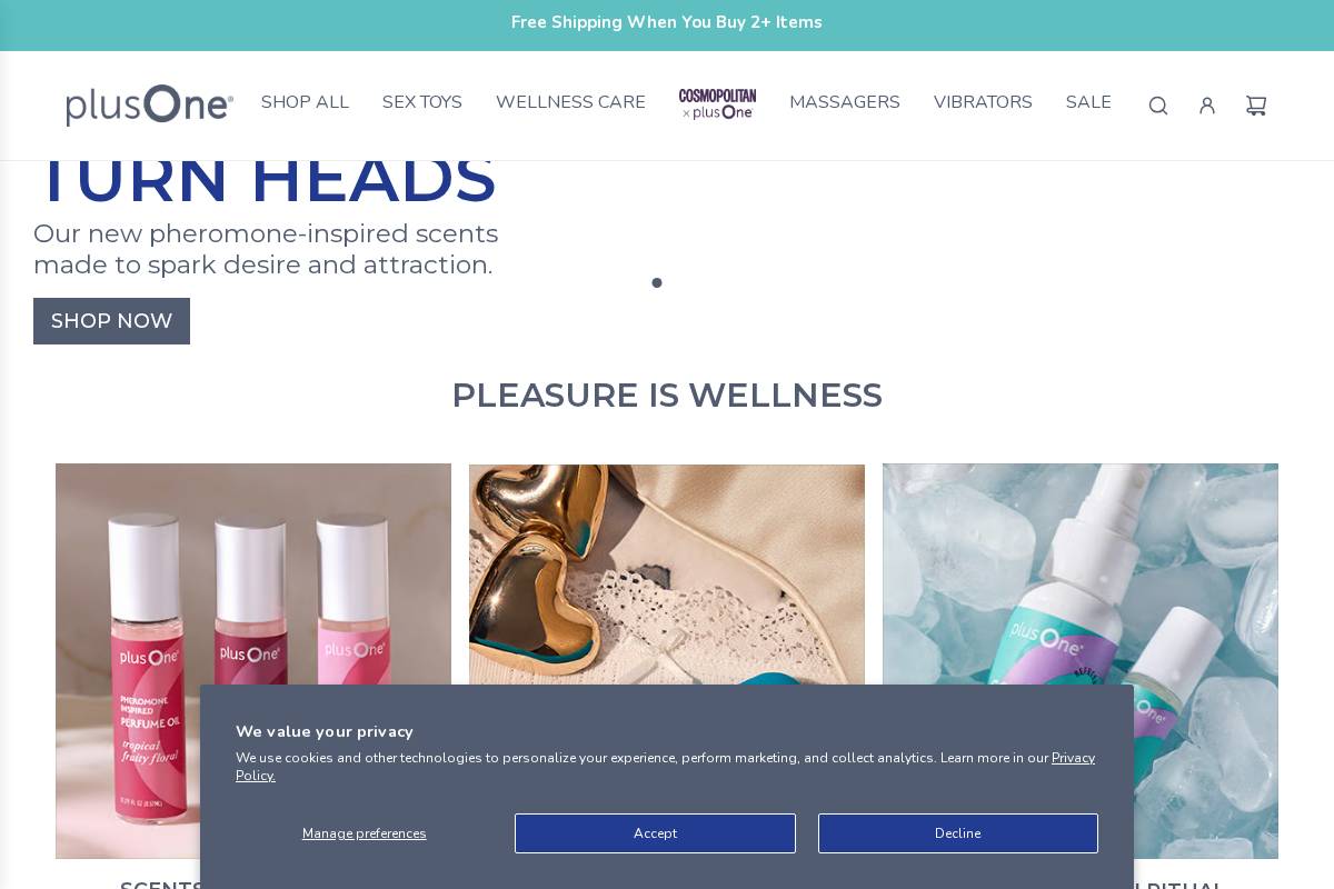 Myplusone homepage screenshot