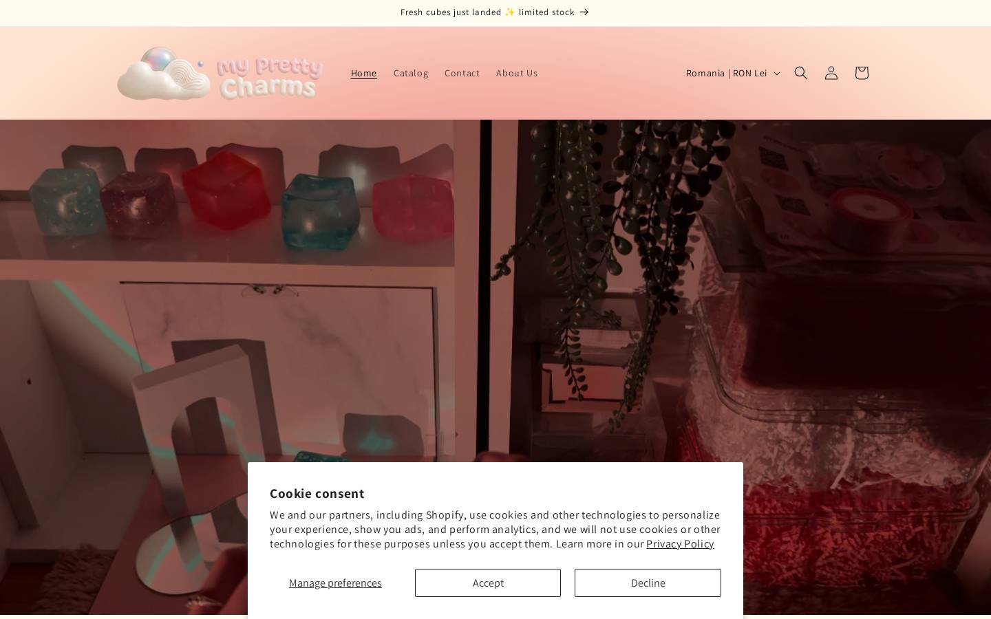 Myprettycharms homepage screenshot