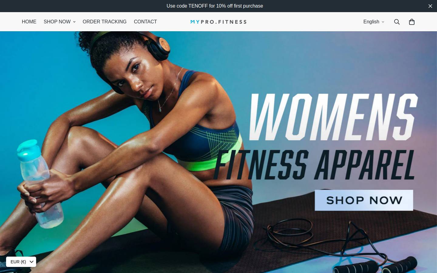 mypro.fitness homepage screenshot