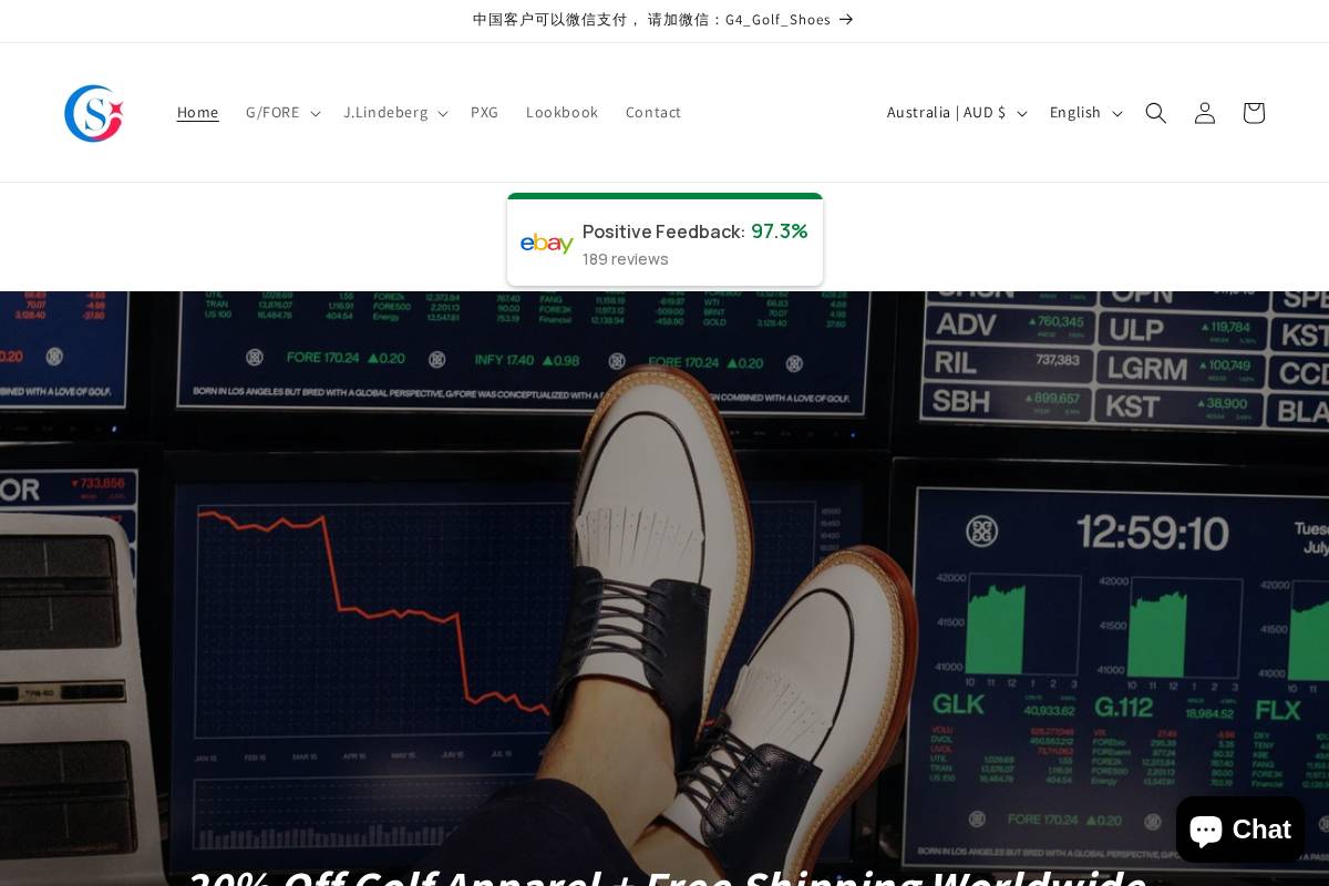 Golf Shoes Club homepage screenshot