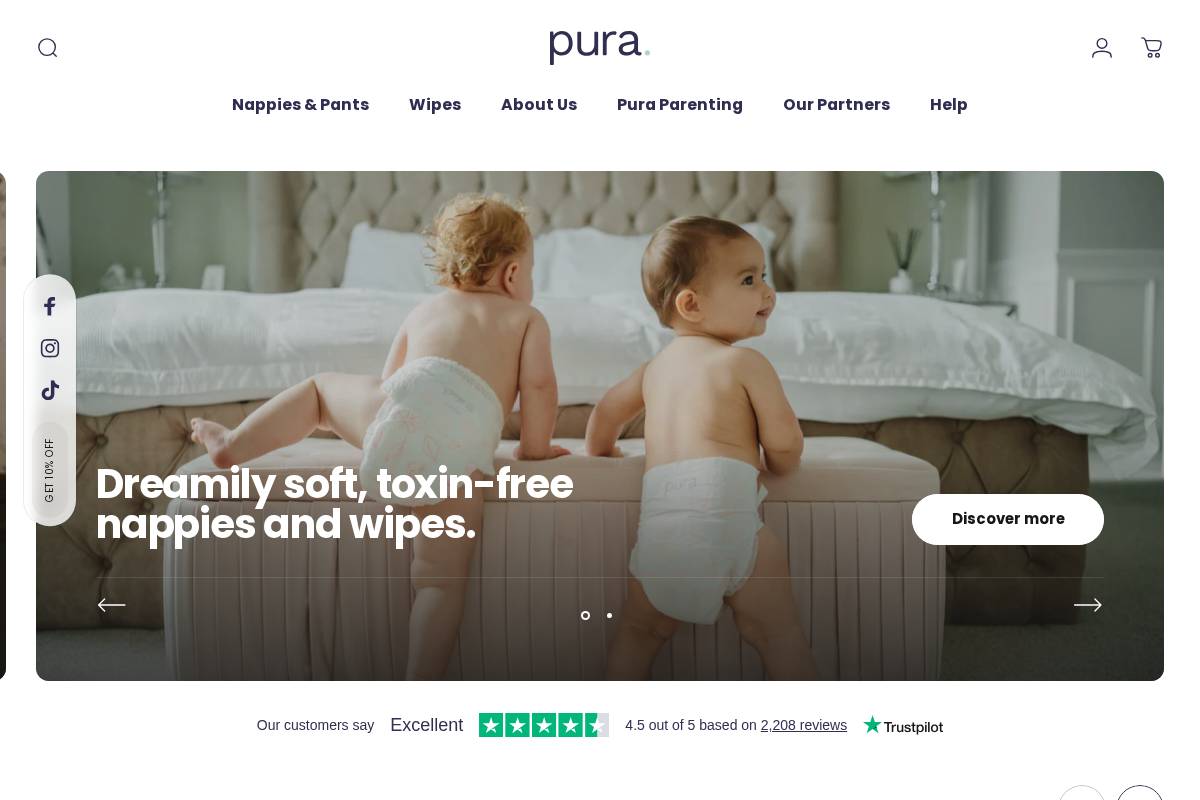 Mypura.com homepage screenshot