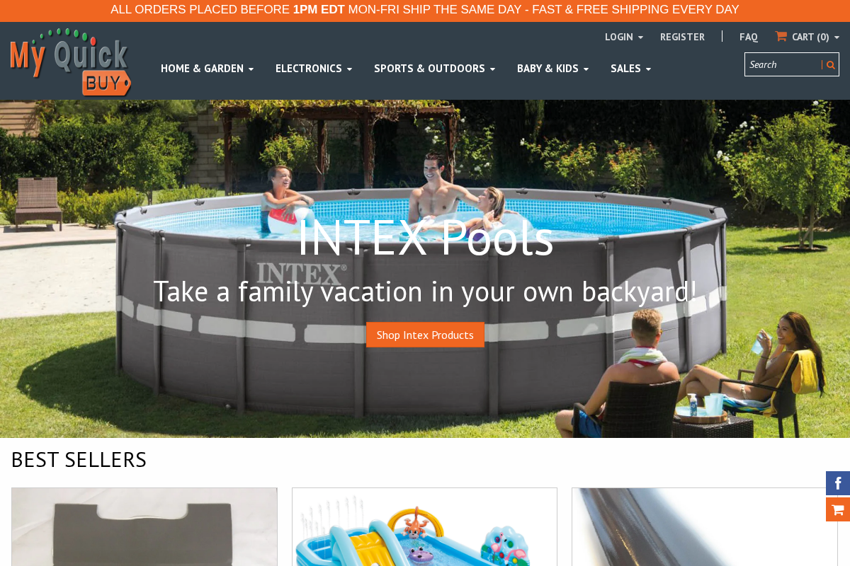 My Quick Buy homepage screenshot