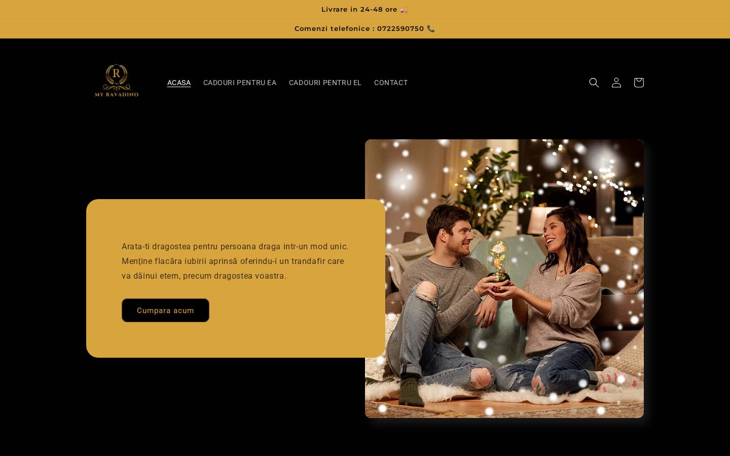 myravadino.com homepage screenshot