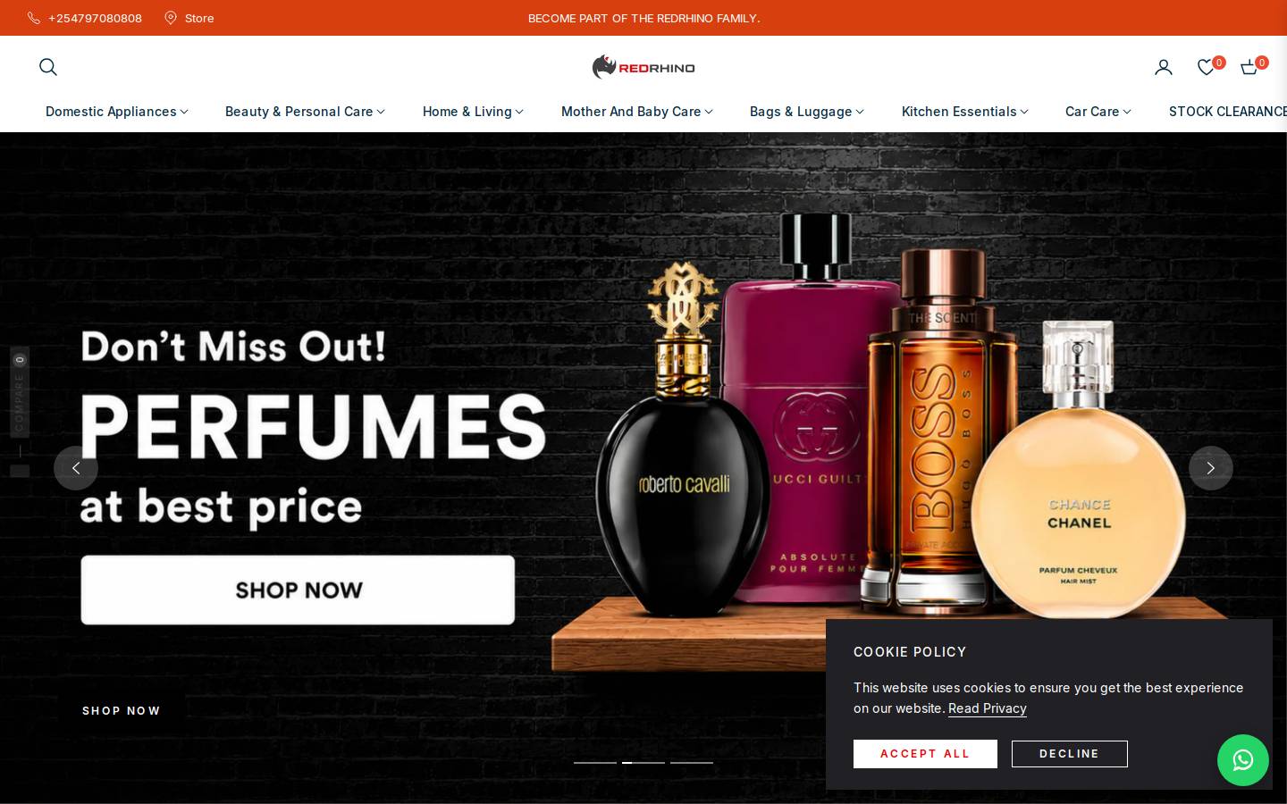 Red Rhino homepage screenshot