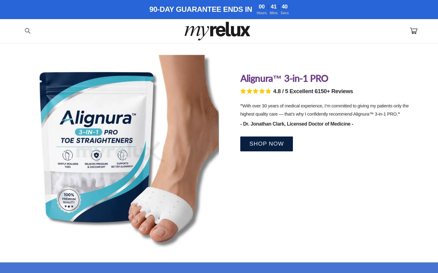 myrelux.com homepage screenshot
