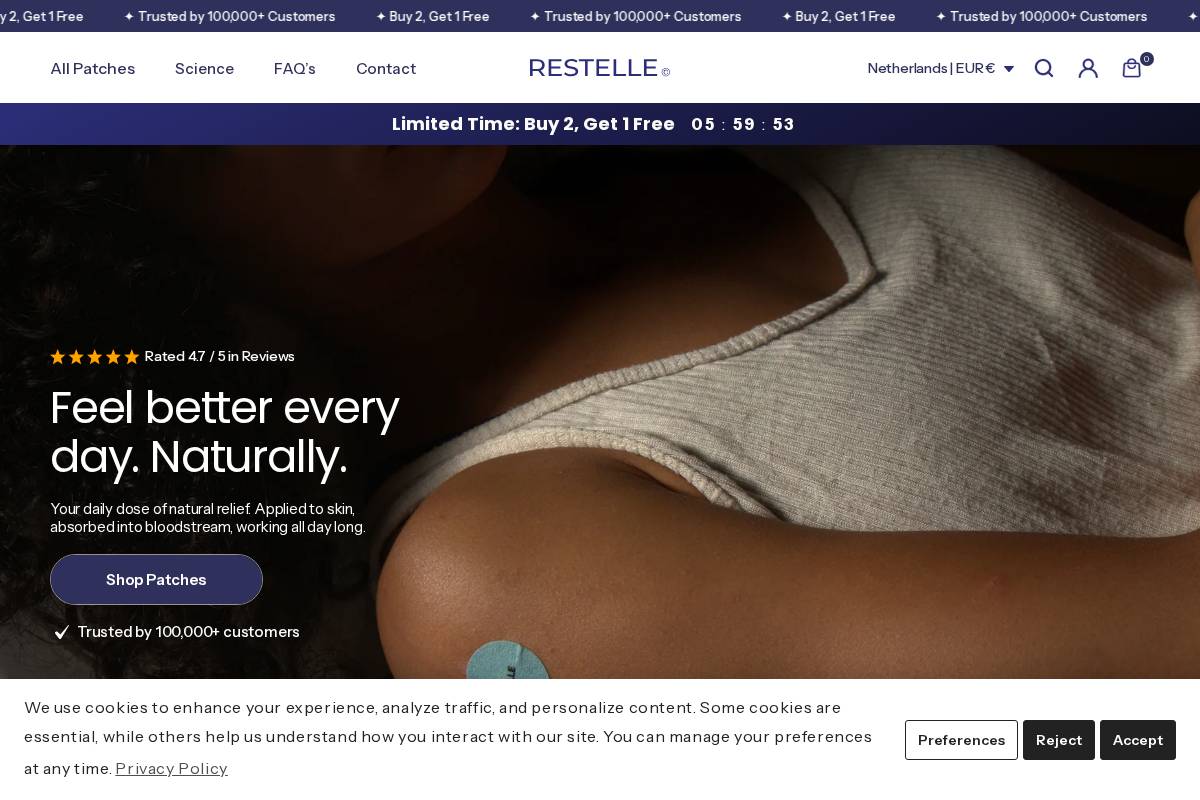 Myrestelle homepage screenshot