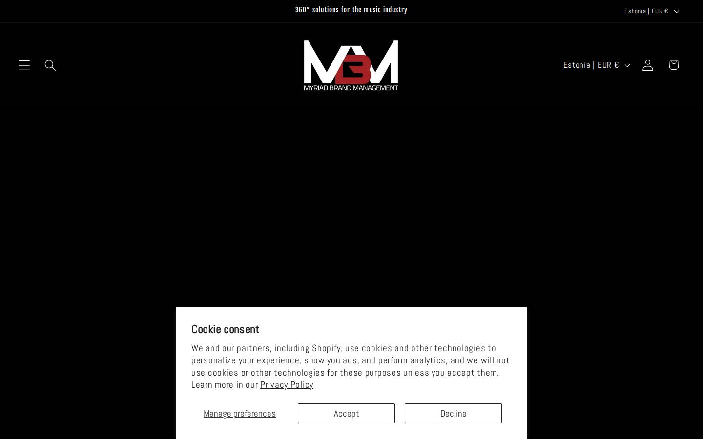 myriadproduction.com homepage screenshot