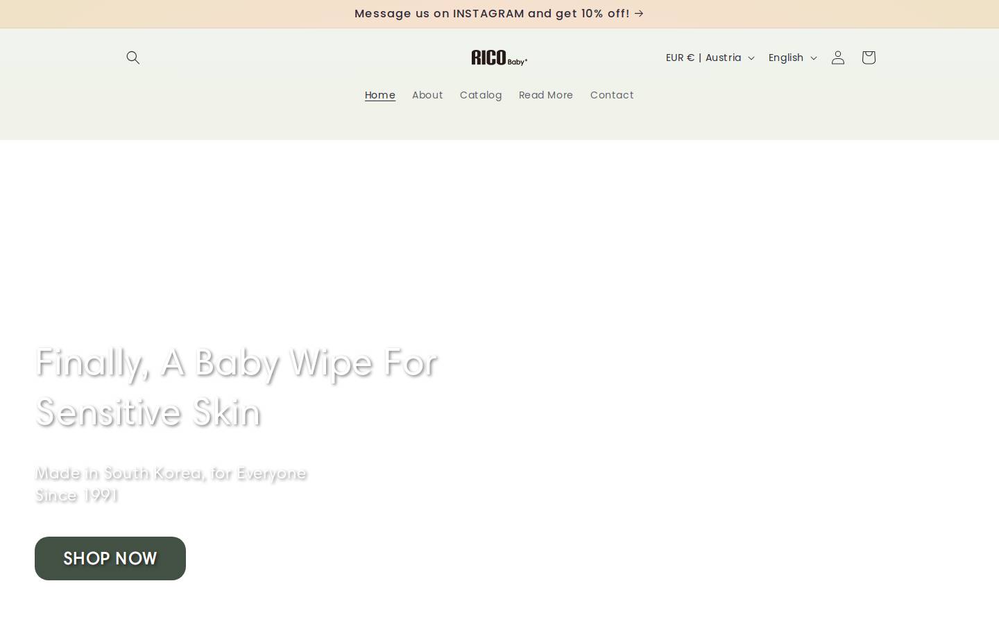 myricobabyeurope.com homepage screenshot