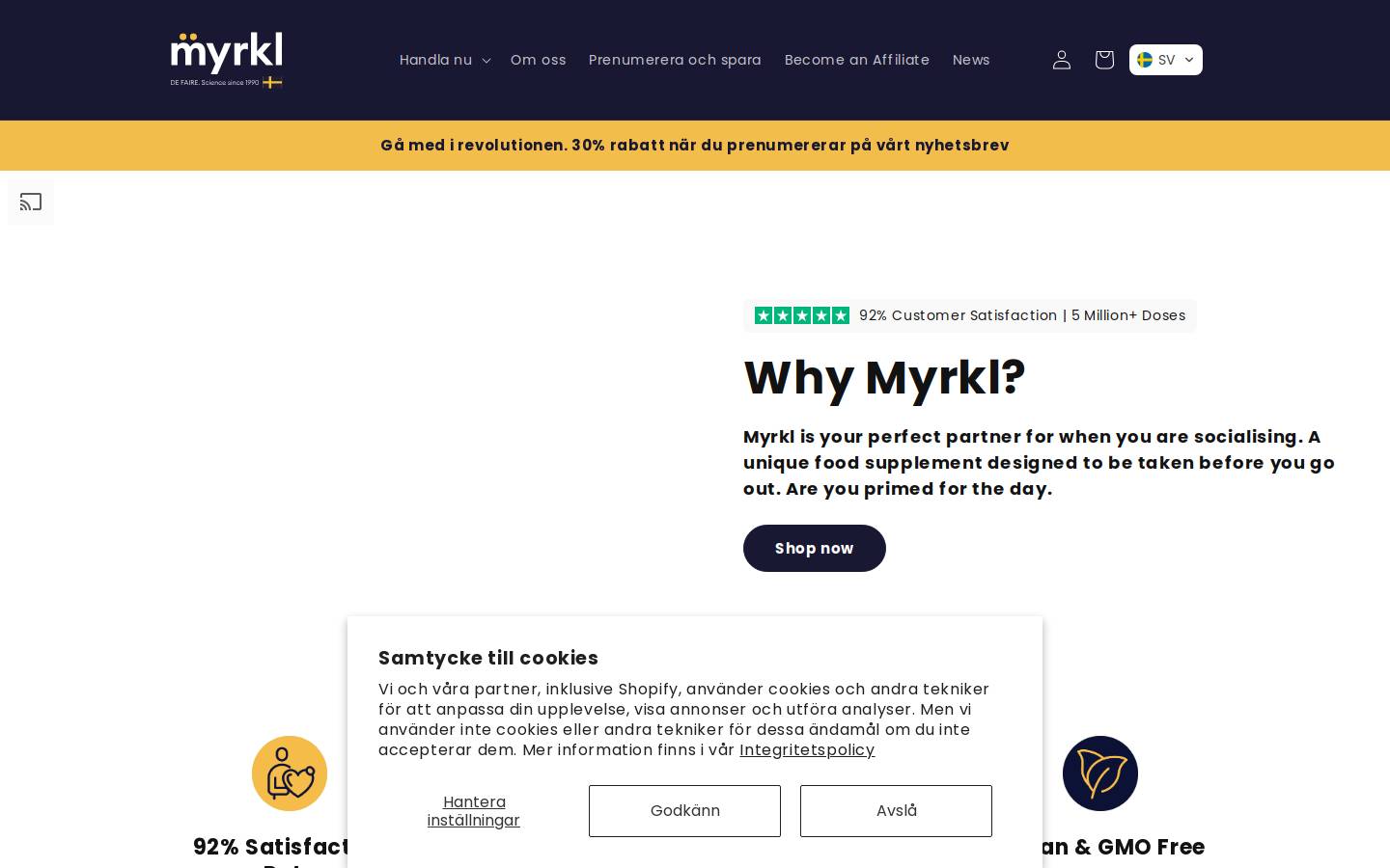 Myrkl homepage screenshot