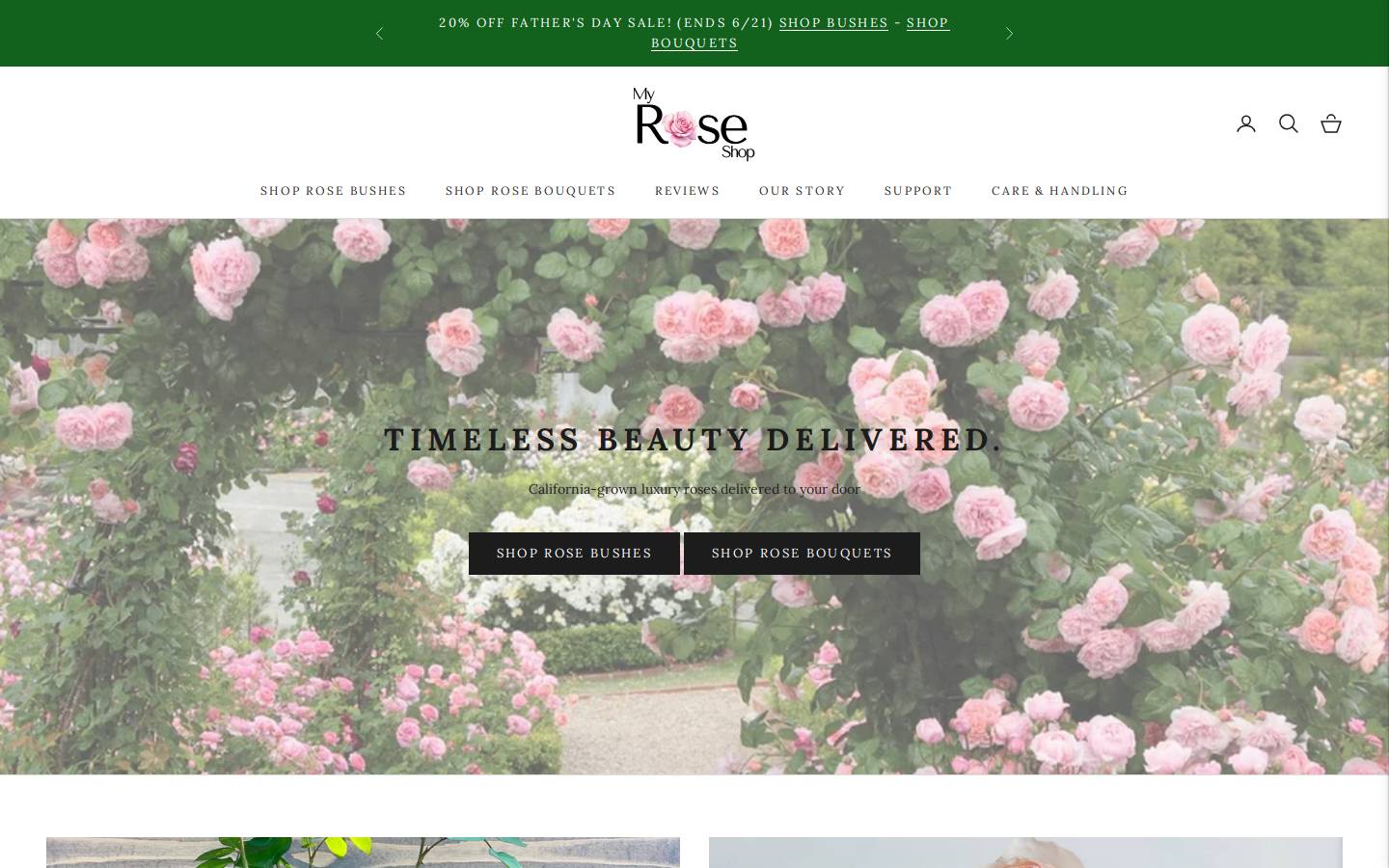 myroseshop.com homepage screenshot