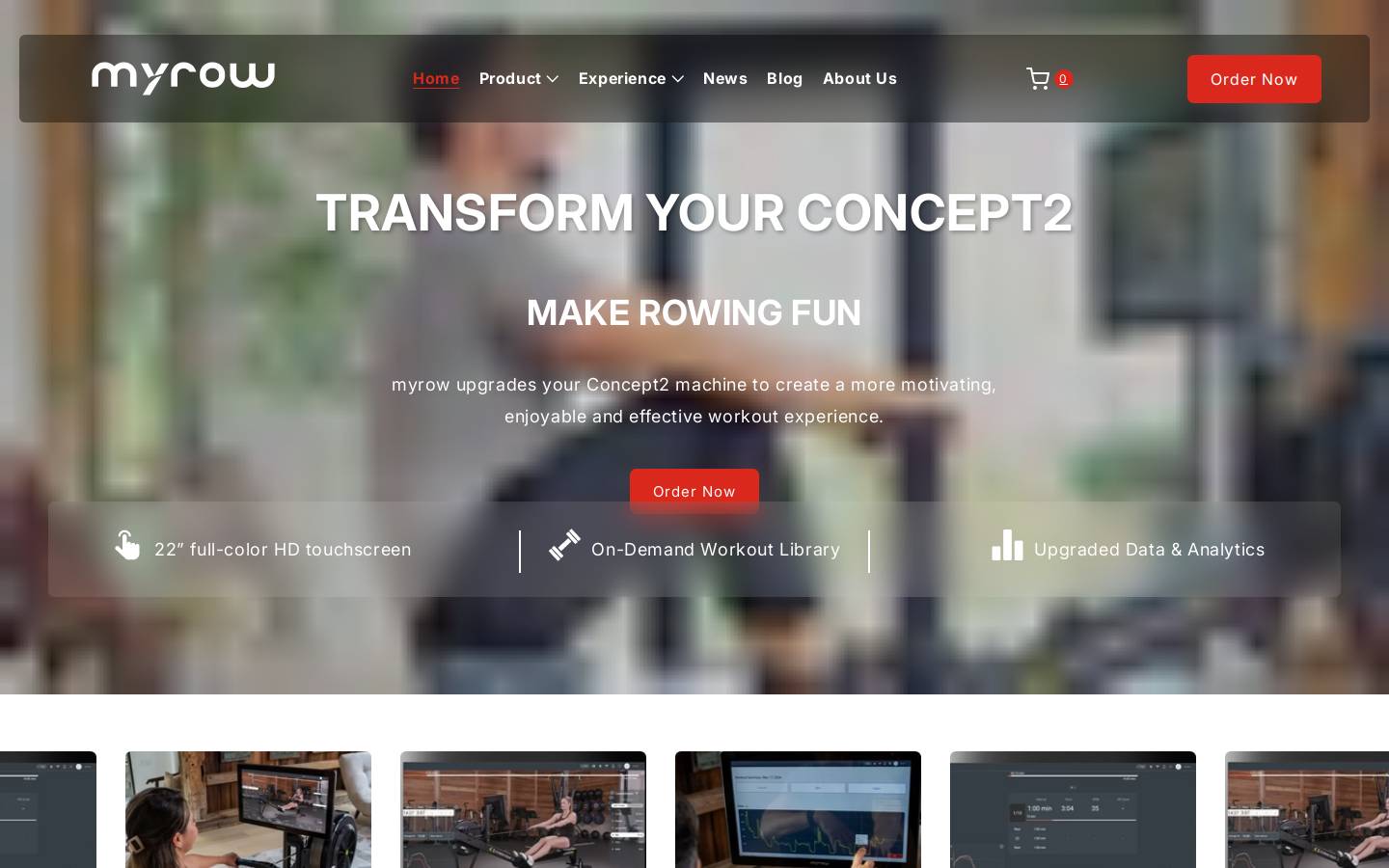 Myrow homepage screenshot