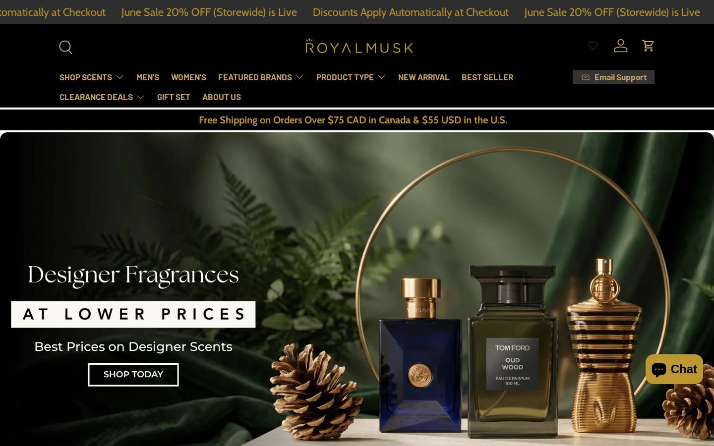 Myroyalmusk homepage screenshot