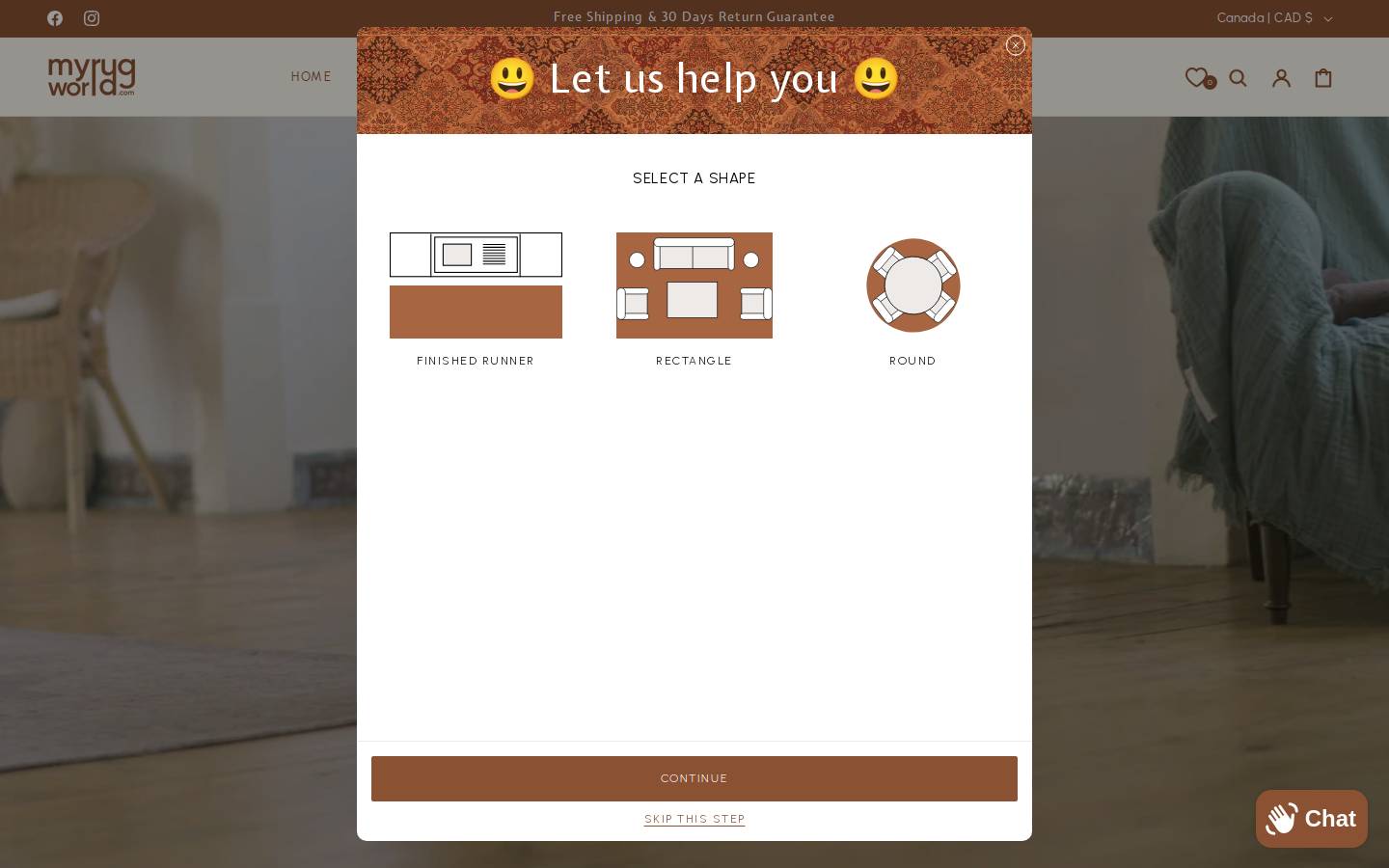 myrugworld.com homepage screenshot