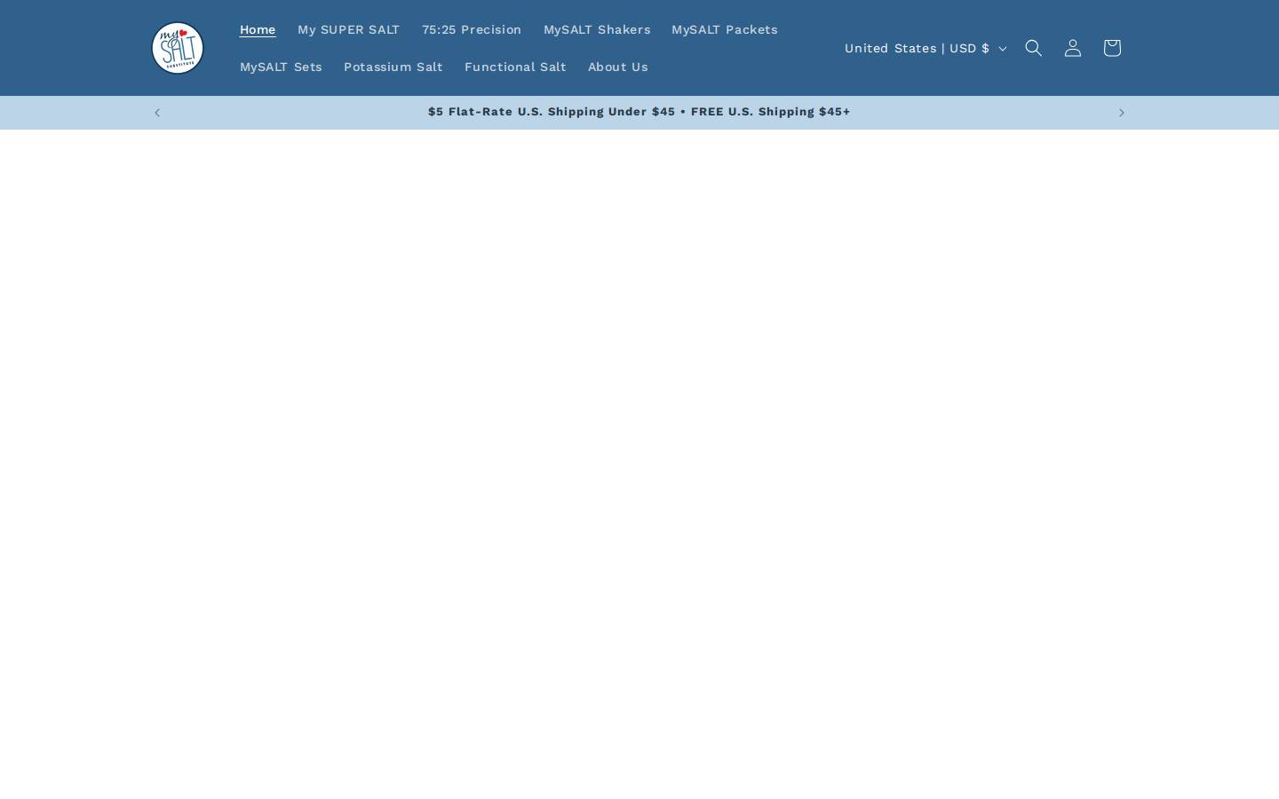 mysaltsubstitute.com homepage screenshot