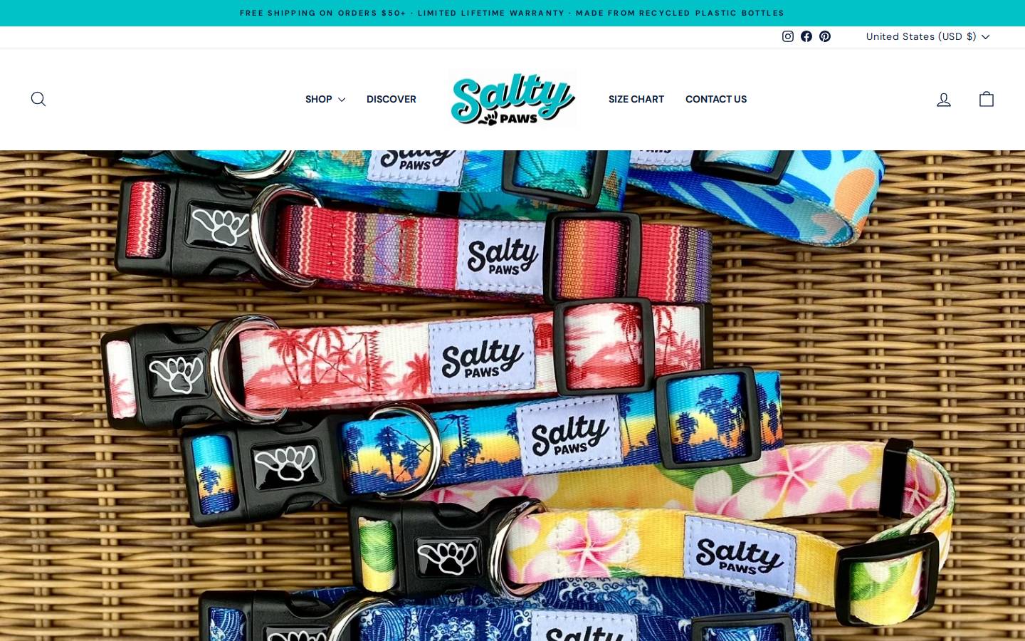 mysaltypaws.com homepage screenshot