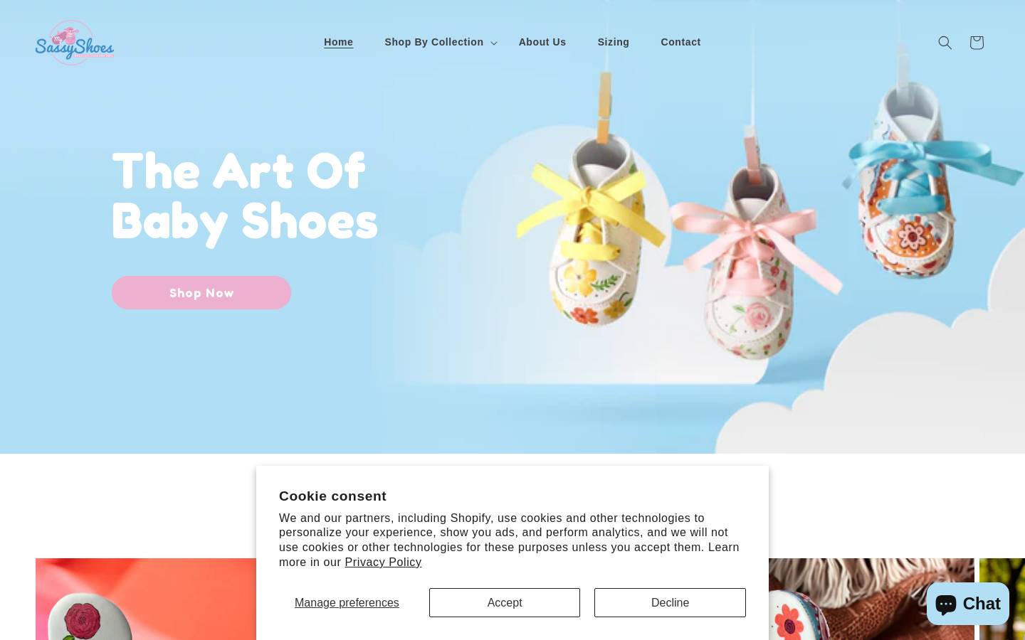 mysassyshoes.com homepage screenshot