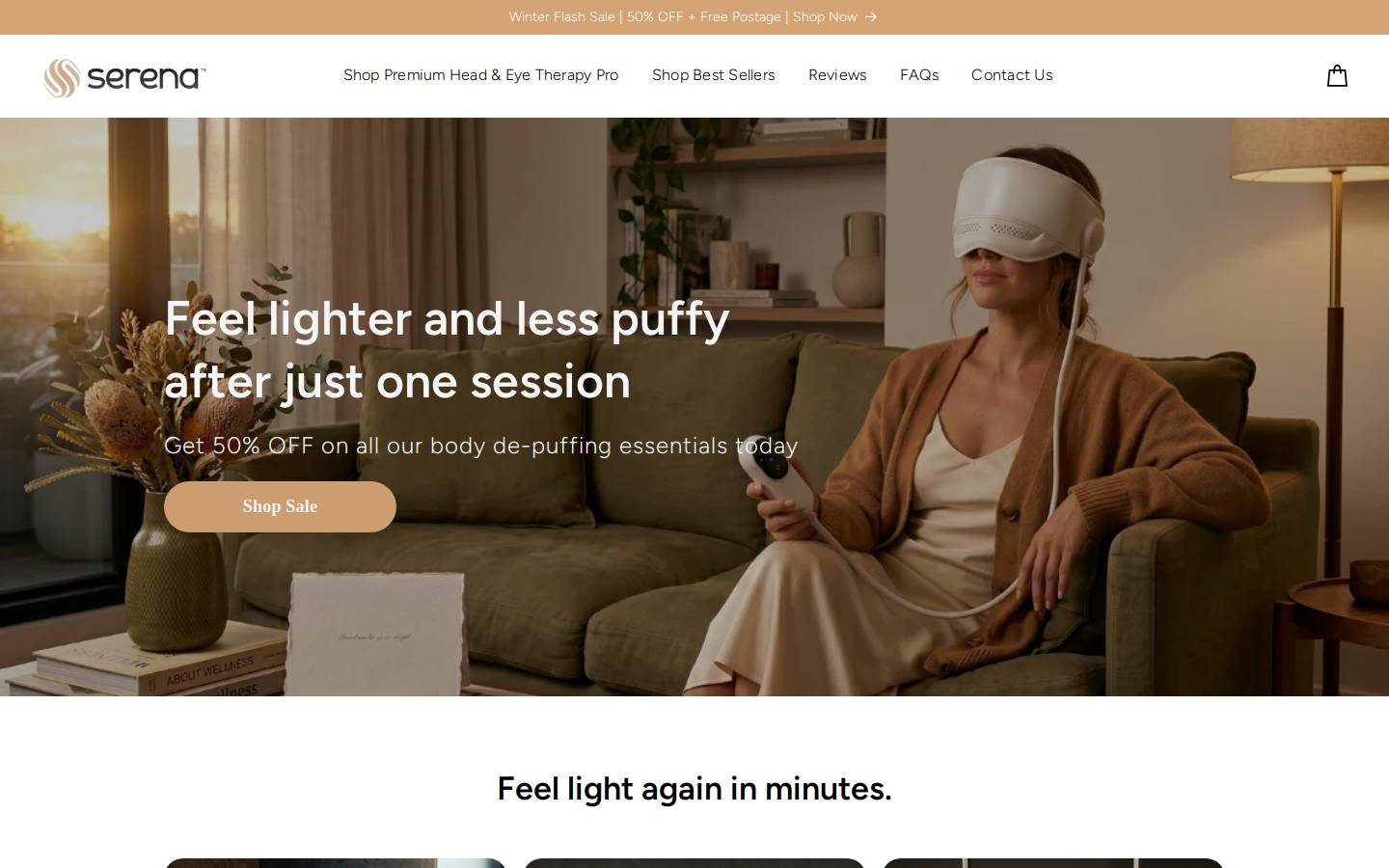myserena.com.au homepage screenshot