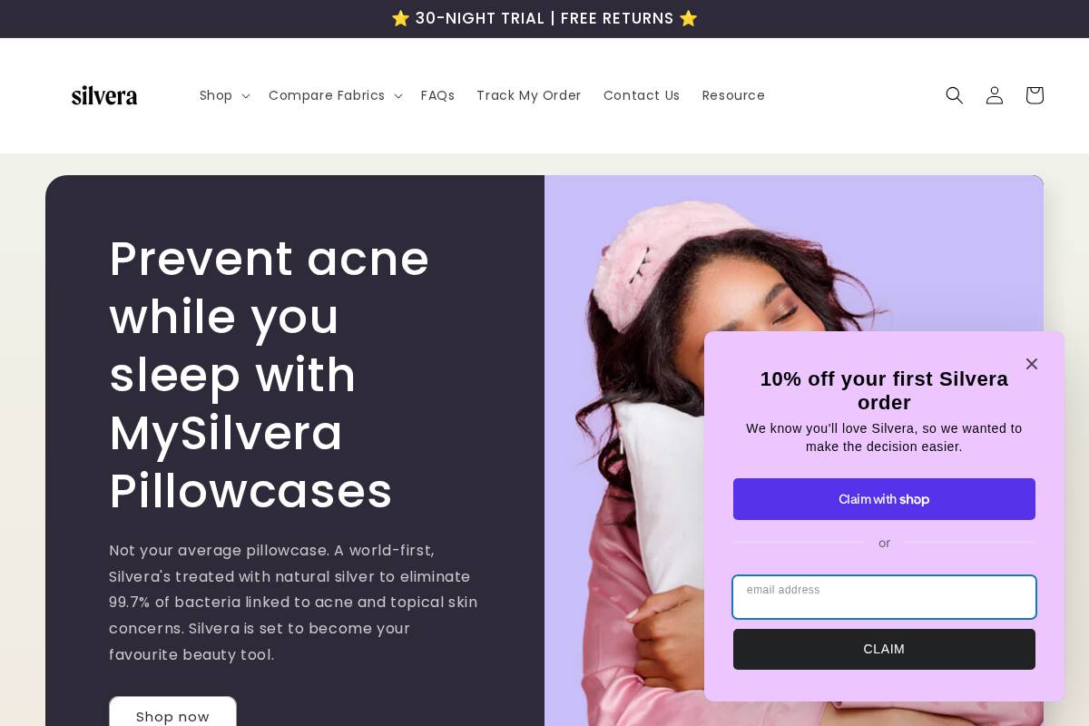 Silvera homepage screenshot
