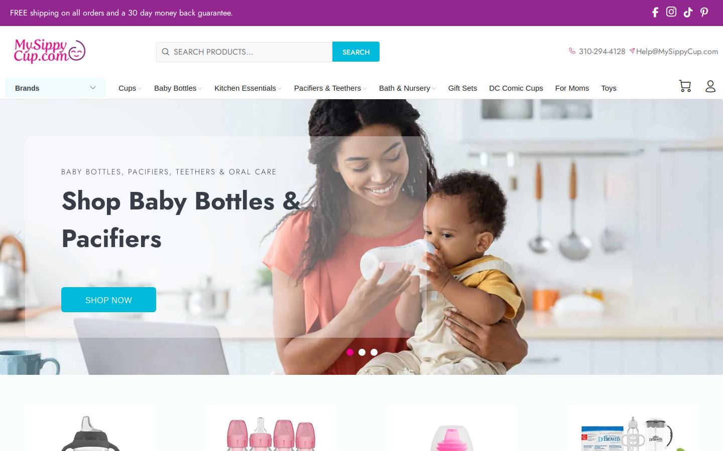 mysippycup.com homepage screenshot
