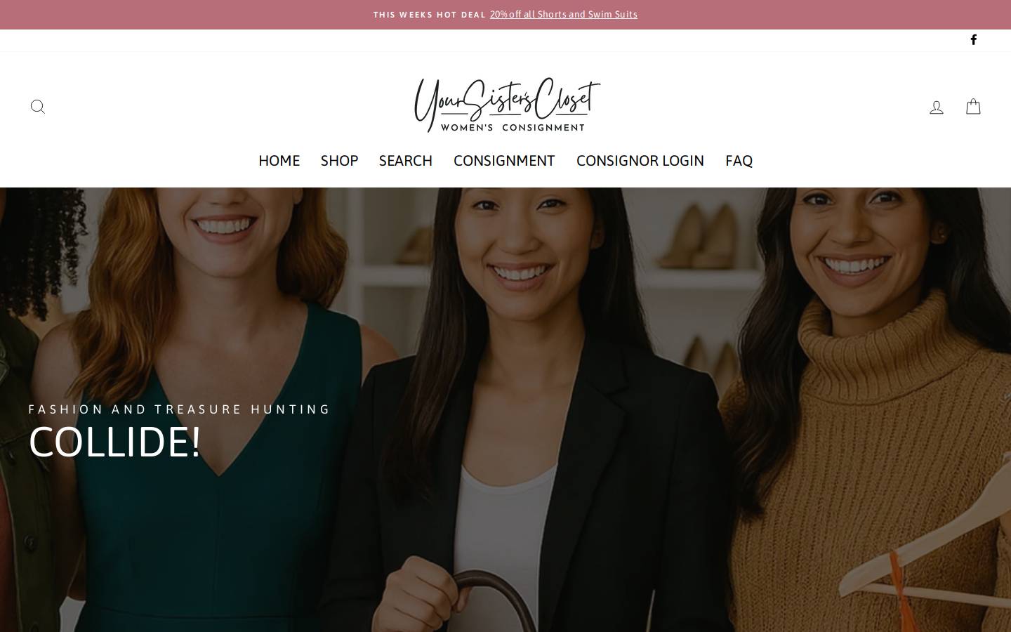 mysistersclosetoakharbor.com homepage screenshot