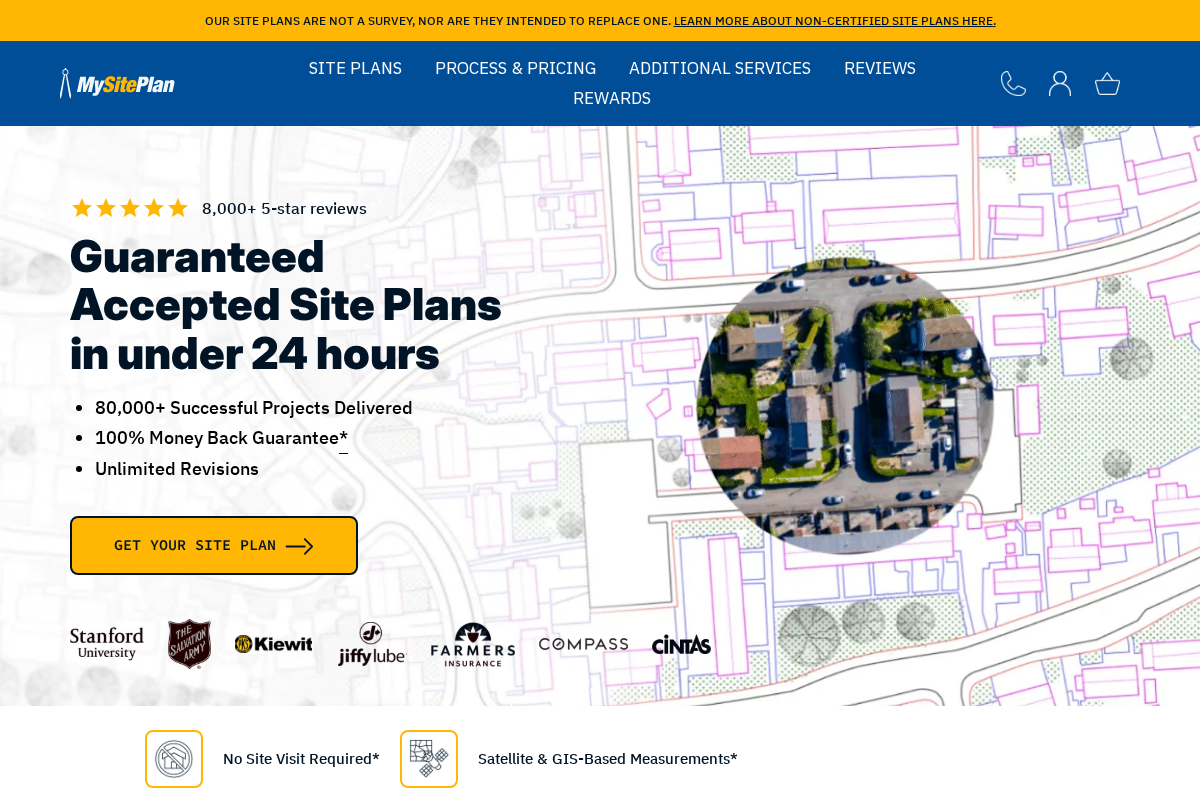My Site Plan homepage screenshot