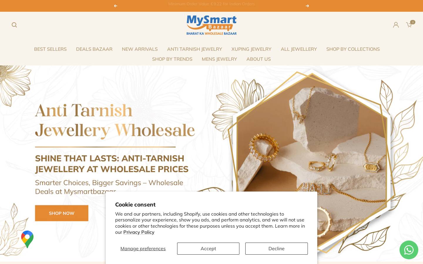 Mysmartbazaar homepage screenshot
