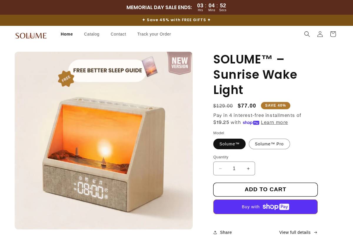 Mysolume homepage screenshot