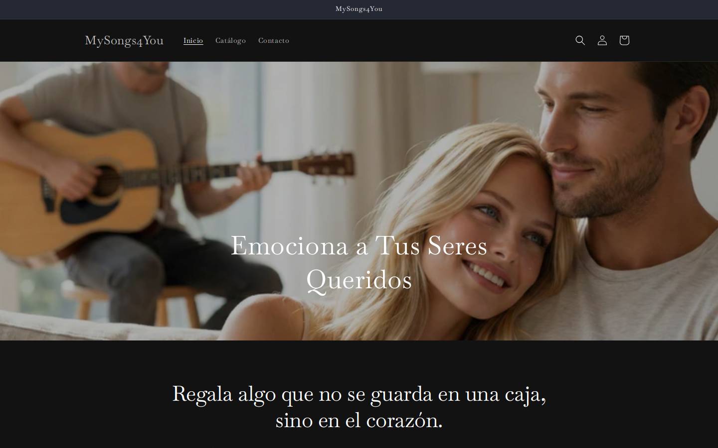 mysongs4you.com homepage screenshot