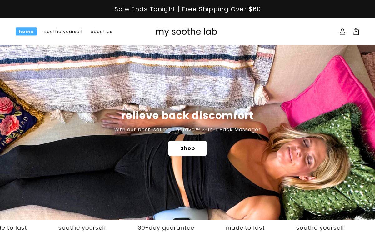 Mysoothelab homepage screenshot