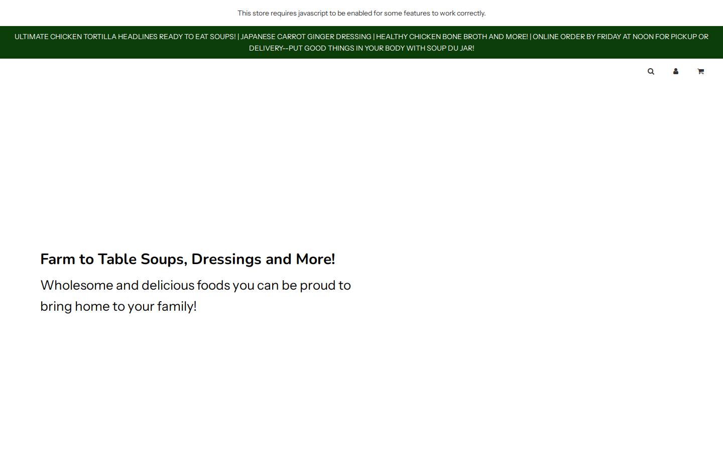mysoupdujar.com homepage screenshot