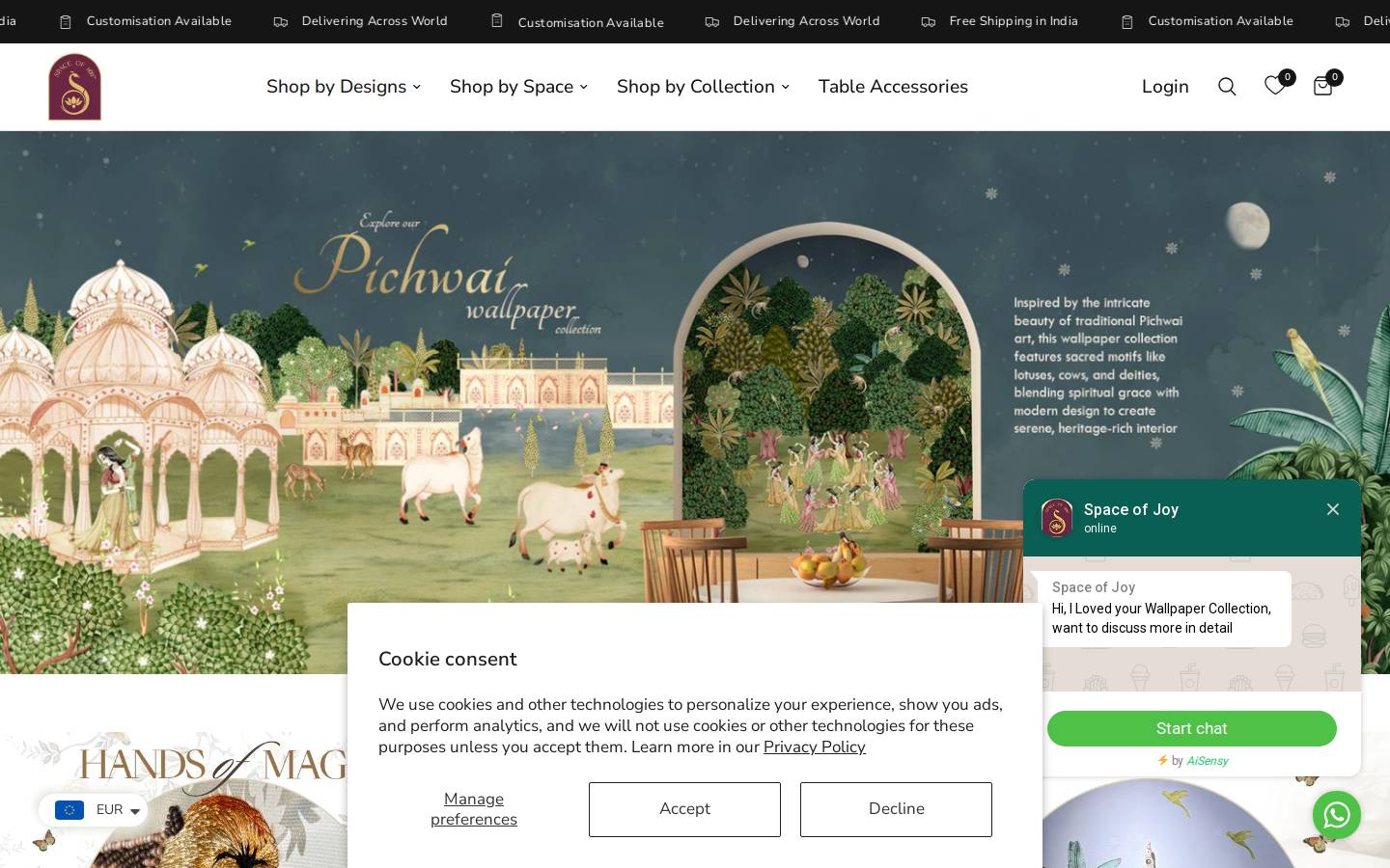 myspaceofjoy.com homepage screenshot