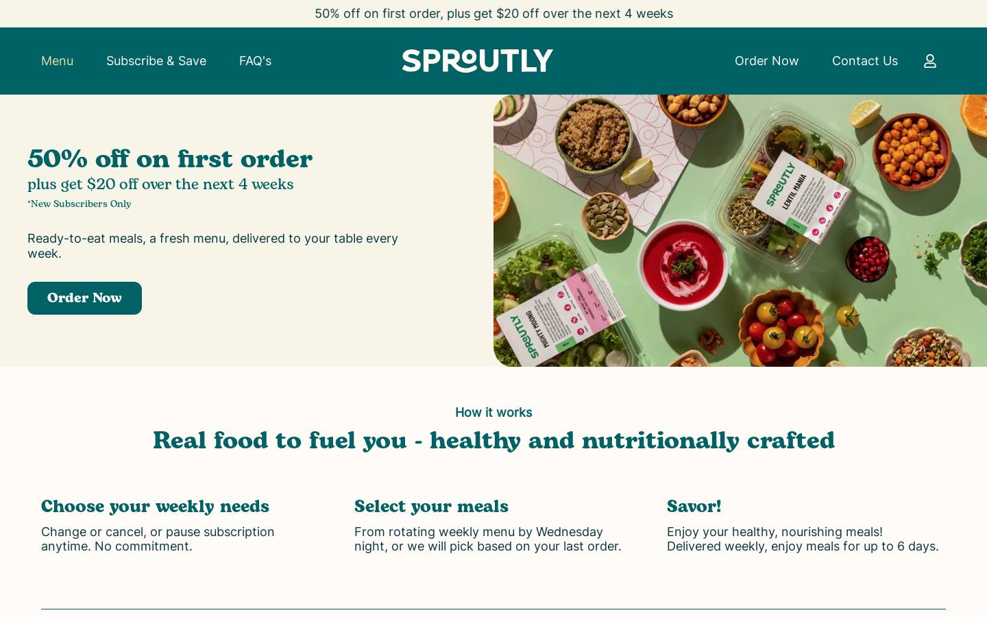 mysproutly.com homepage screenshot