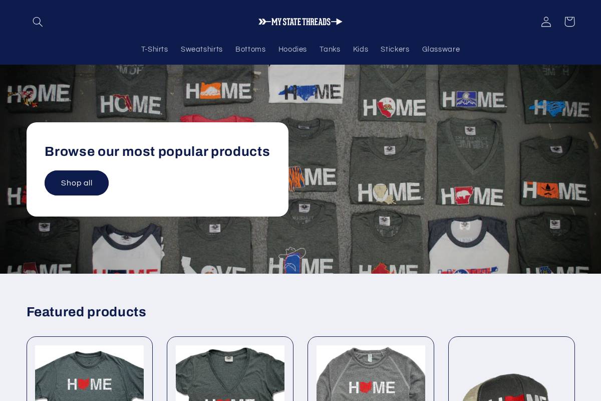 mystatethreads.com homepage screenshot